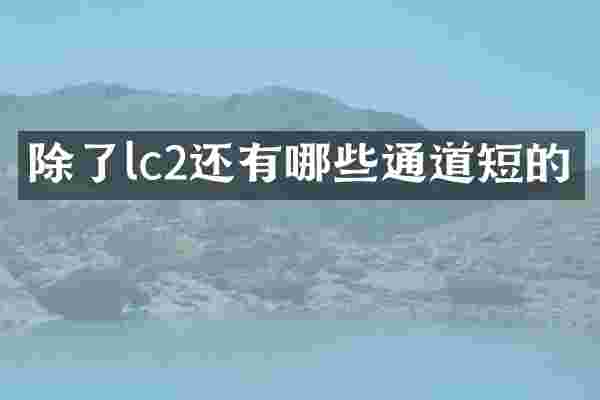 除了lc2还有哪些通道短的
