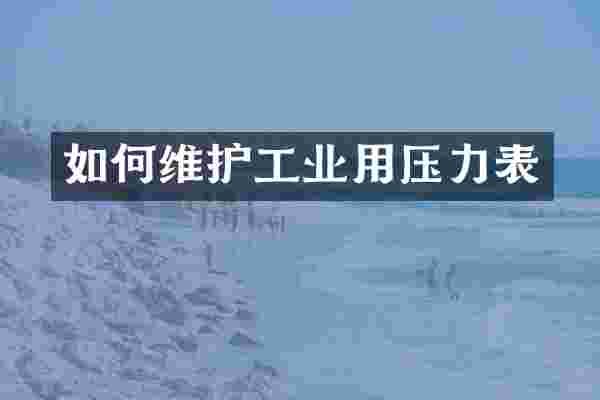 如何维护工业用压力表